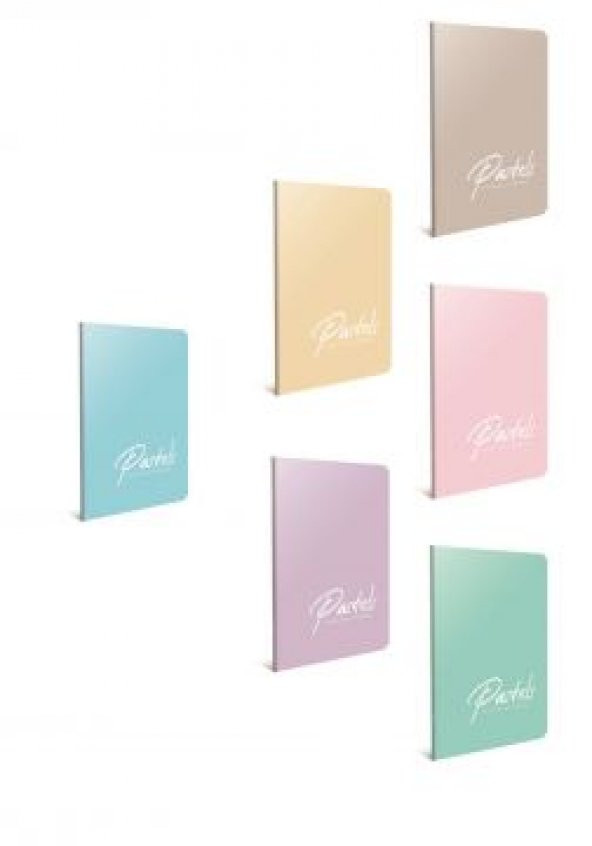 Gıpta 4113 Pastels Tel Dikişli PP Kapak A4 40 YP çizgili Defter