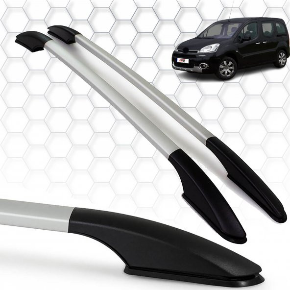 Citroen Berlingo (2008-2018) - Tavan Çıtası - Solid - (2 Parça Alu) - (Mini Van-Kısa Şase - L1-ABS Ayak)
