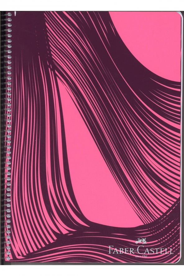 FABER CASTELL PLASTİK KAPAK WAVES SPİRALLİ DEFTER 100 YAPRAK KARELİ - 2