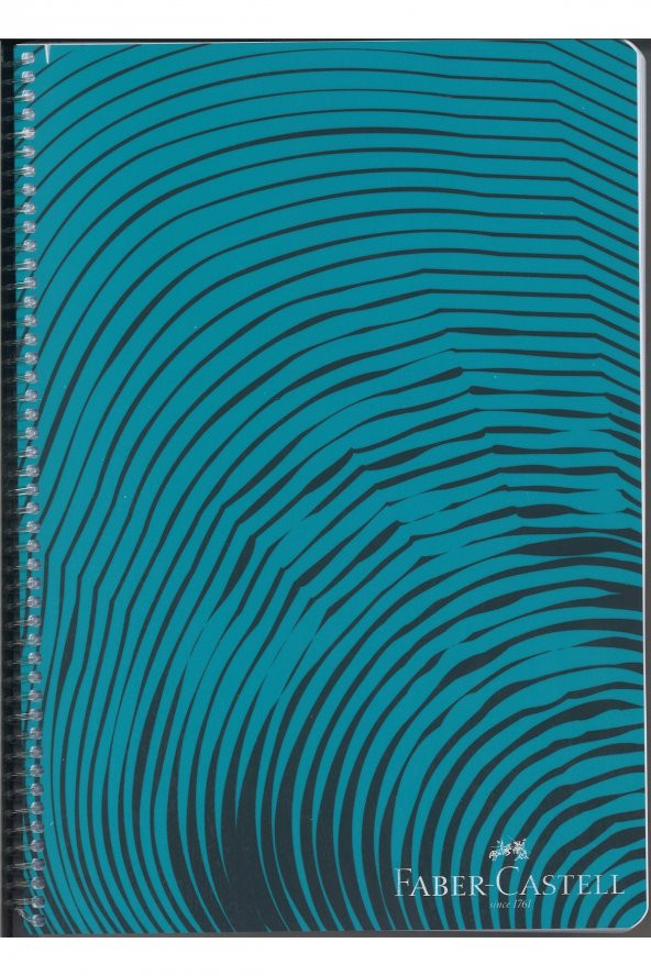 FABER CASTELL PLASTİK KAPAK WAVES SPİRALLİ DEFTER 100 YAPRAK ÇİZGİLİ - 3