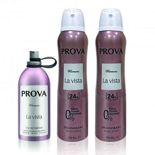 Prova La Vista EDP Kadın Parfüm 120 ml ve Deodorant 150 ml 2 Adet