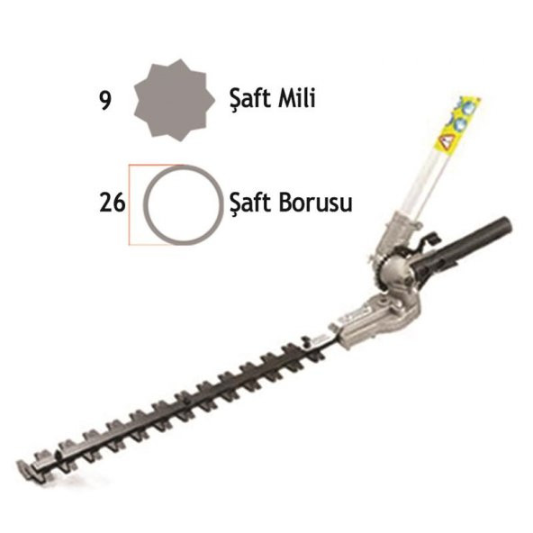 Baco 26mm 9diş Motorlu Tırpan Yüksek Lükstrüm Çit Biçme Aparatı