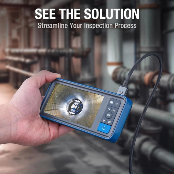 Teslong Çift Lensli Yılan Boroskop Muayene Kamerası 4.5 Inc - 15m Kablo - 4