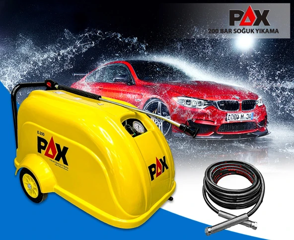 PAX 200 Bar Yüksek Basınçlı Oto Yıkama Makinası İtalyan Pompa Trifaze - 2