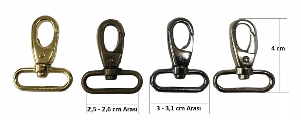 Papağan Anahtarlık Kancası 2,5cm 2 Adet Deri El Aleti - 3