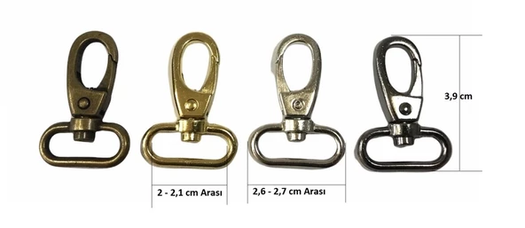 Papağan Anahtarlık Kancası 2cm 2 Adet Deri El Aleti - Resim 3