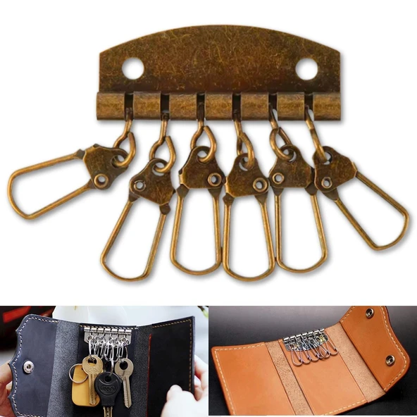 Anahtarlık Tokası 6 lı Deri El Aleti - 4