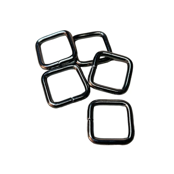 2 cm Kare Metal Halka, Çanta Sapı İçin Kare Halka 5 Adet - 8