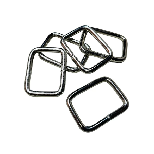 3 cm Kare Metal Halka, Çanta Sapı İçin Kare Halka 5 Adet - 4