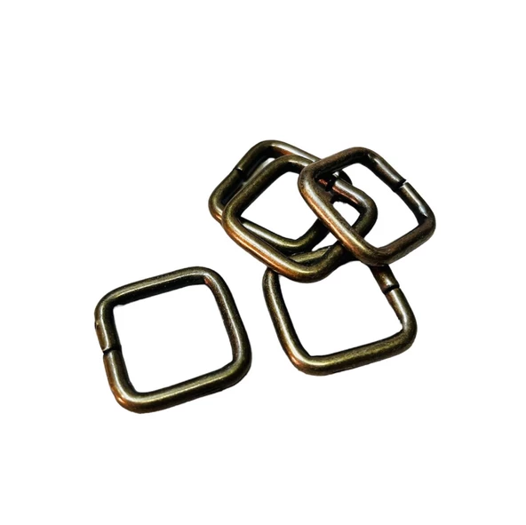 2 cm Kare Metal Halka, Çanta Sapı İçin Kare Halka 5 Adet - 4