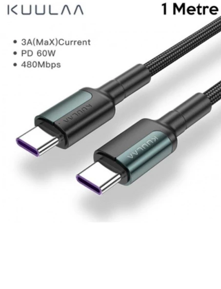 KUULA Type C Type-C PD 60W QC4.0 Hızlı Şarj ve Data Kablosu 1Metre - 2