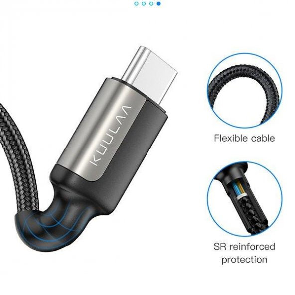 KUULA Type C Type-C PD 60W QC4.0 Hızlı Şarj ve Data Kablosu 2Metre - 3