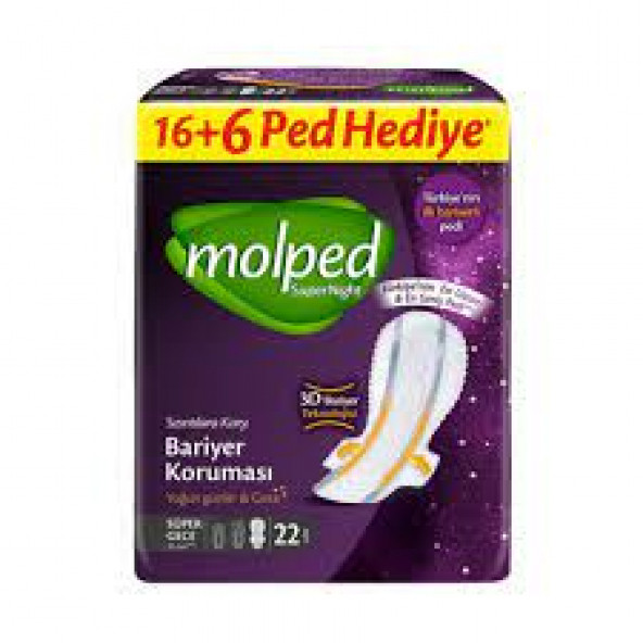 Molped Supernight Süper Gece 22Lİ D.eko 4'lü Paket