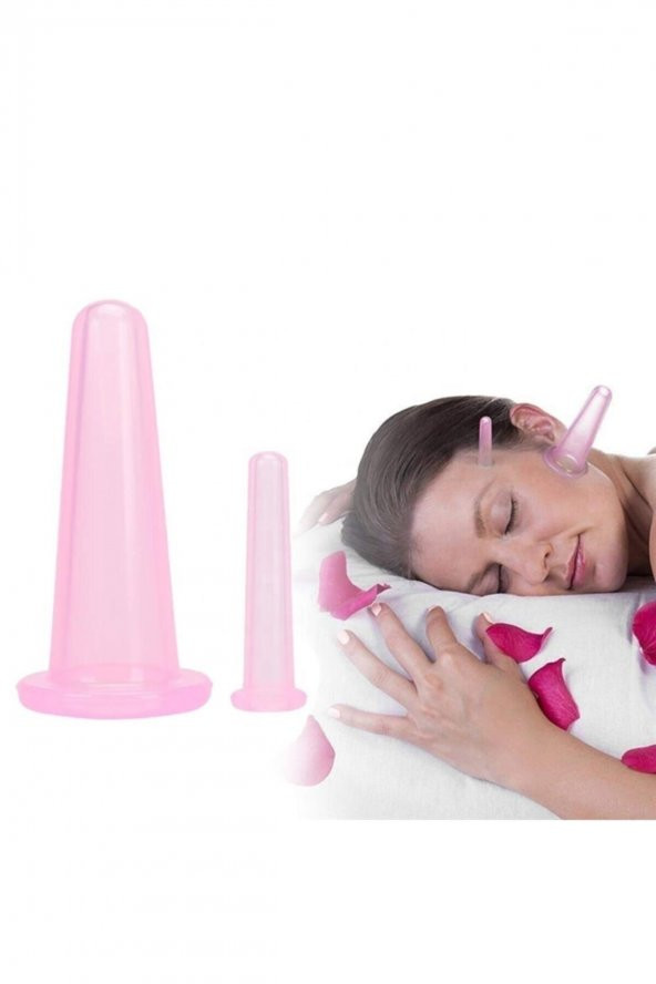 Silikon Masaj Kupası 5li Terapi Vakum Bardak Hacamat Anti Selülit Kas Gevşetici Seti - 4