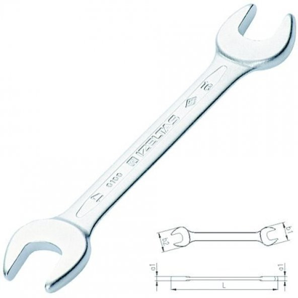 İzeltaş Çatal İki Ağız Anahtar Kısa Boy 18x19 100 01 1819