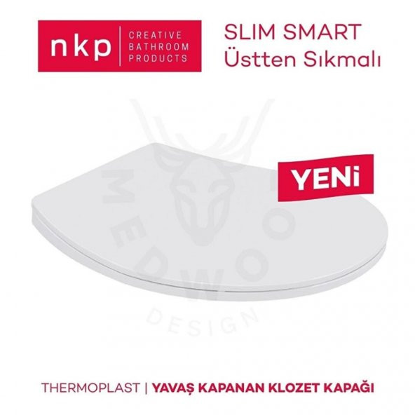 NKP Slim Smart Thermoplast Yavaş Kapanan Klozet Kapağı NKP0302