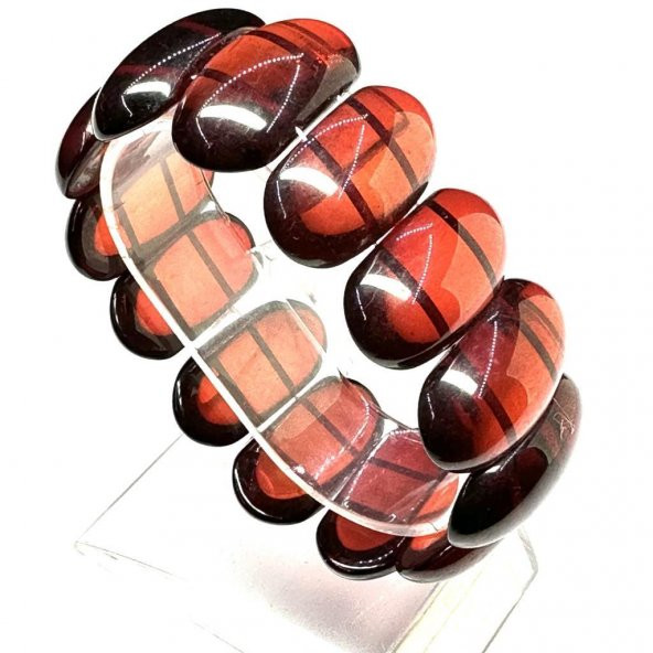 Roleks Model Beyrut Kehribarı Esnek Misineli Unisex Bileklik - 2