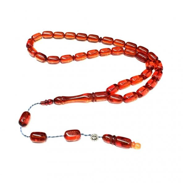 Usta İmzalı Sistemli Kapsül Model 7-11mm Ateş Sıkma Kehribar Tesbih - Resim 2