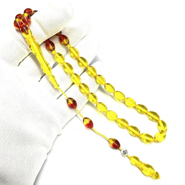 Sarı Kırmızı Galatasaray Taraftar Renk Süzmesi 7-11mm Usta İmzalı Beyzi Model Tesbih - 2