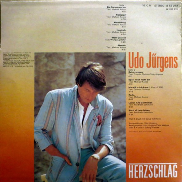 Udo Jürgens – Herzschlag -   pop tarz plak alithestereo