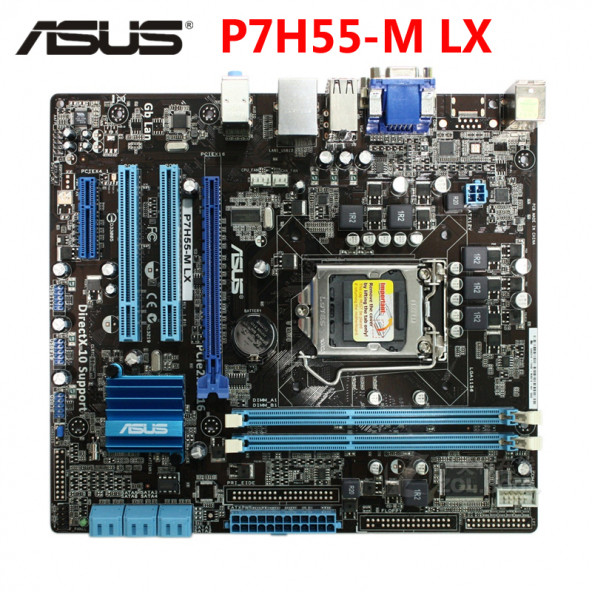 Asus P7H55-M LX Intel H55 1333 MHz DDR3 Soket 1156 mATX Anakart YENİLENMİŞ