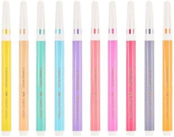 Faber Castell Comfort Keçeli Kalem Pastel Renkler 10'lu Paket - 2