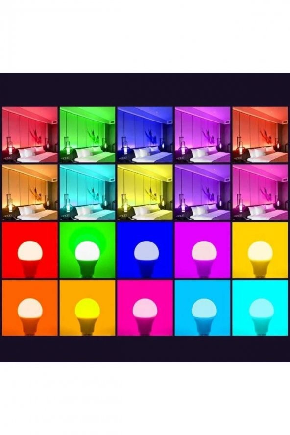 ATC Uzaktan Kumandalı Led Ampül 6500k + RGB 9w Beyaz Işık - 3