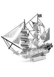 DIY 3D METAL PUZZLE SİYAH İNCİ KORSAN GEMİSİ MAKET GEMİ 10,2CMX3,12CMX8,3CM 38 PARÇA - 5