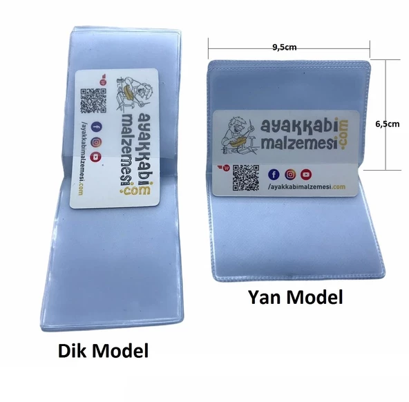 10 Adet Cüzdan İçi Plastik Kartlık  Deri El Aletleri - 2