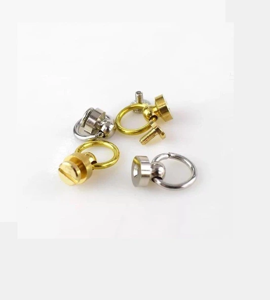 Halkalı Bekçi Aksesuar, Vidalı Halkalı Perçin 5 Adet Deri El Aletleri - 2