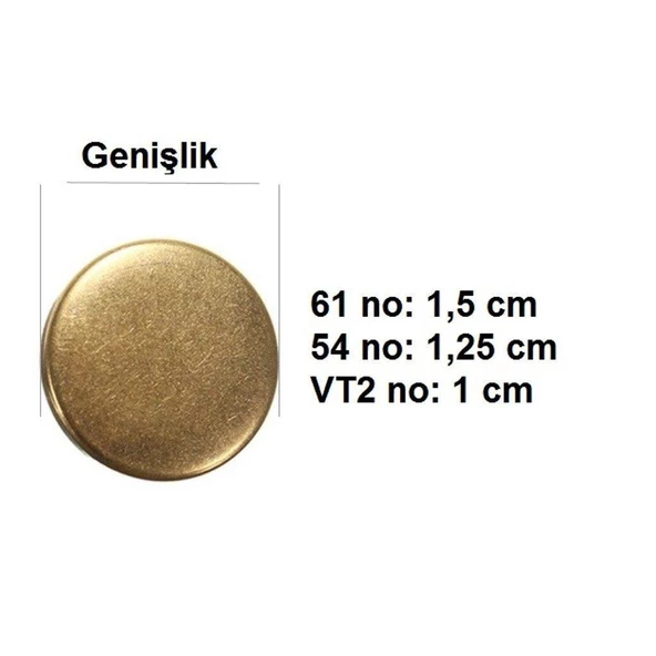 Metal ÇıtÇıt 61 no Standart 10 Adet (Leathercraft, Deri Hobi) - 9
