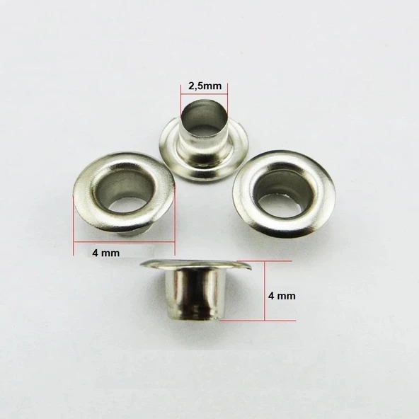 Metal Kuşgözü 25x35 no 4mm 200 Adet  (Alt Pul Dahil Değildir) - 7