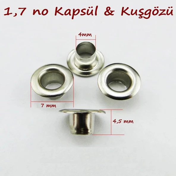 Kuşgözü 1,7 no 230 Adet  (Alt Pul Dahil Değildir) - 5