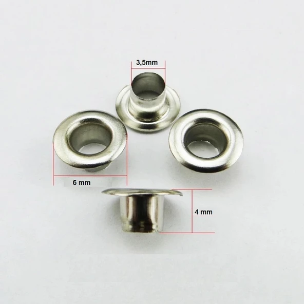 Kuşgözü 1,6 no 6mm 250 Adet  (Alt Pul Dahil Değildir) - 7