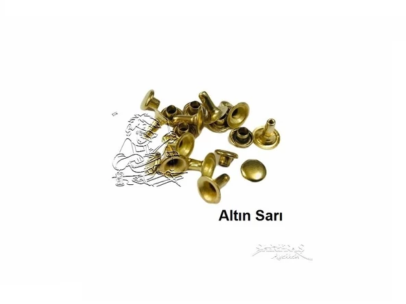 Perçin Rivet 0 no 6mm 50 Takım (Leathercraft, Deri Hobi) - 5