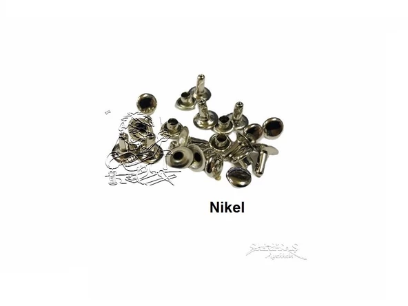 Perçin Rivet 0 no 6mm 50 Takım (Leathercraft, Deri Hobi) - 7