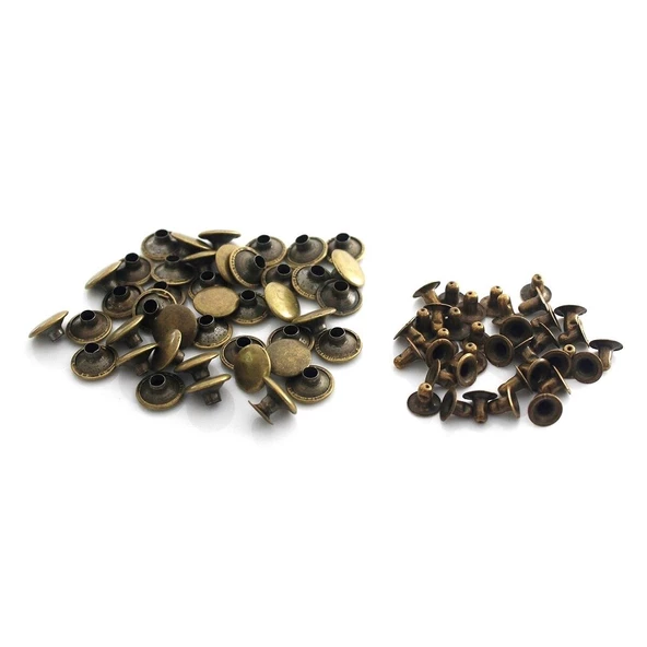 Perçin Rivet 33 no 7mm 50 Takım (Leathercraft, Deri Hobi) - 4