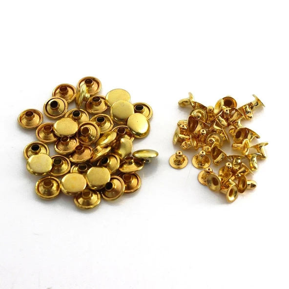 Perçin, Rivet, Toruk 33,5 no 9mm 50 Takım (Leathercraft, Deri Hobi) - 2