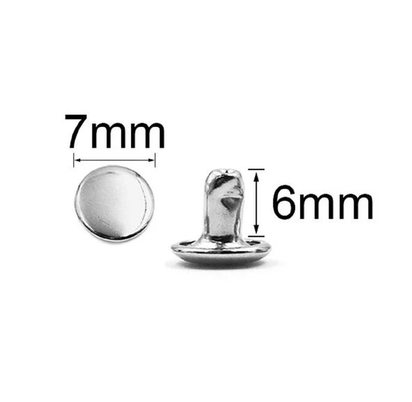 Perçin 33 no 7mm İki Taraf Kafa 50 Adet Deri El Aletleri - 5