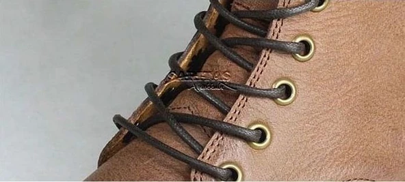 Yuvarlak Mumlu Ayakkabı Bağı 2mm K901 120cm 1 Çift - 3