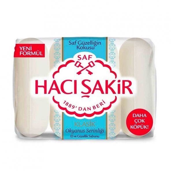 Hacı Şakir Güzellik Sabunu Klasik Okyanus Serinliği 4x70GR