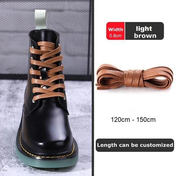 Yassı Mumlu Ayakkabı Bağı K918 120cm 1 Çift - 6