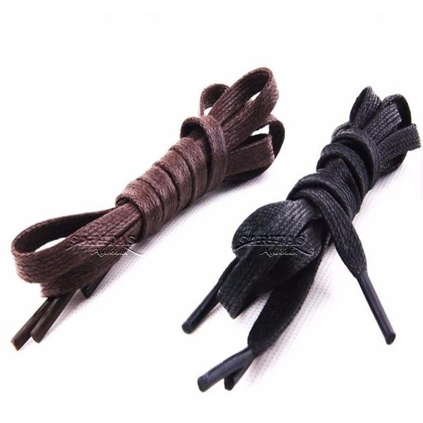 Yassı Mumlu Pamuklu Ayakkabı Bağı K918 150cm 1 Çift - 3