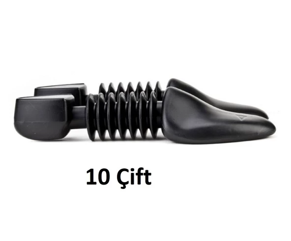 TOPTAN Comfy Plastik Körüklü Ayakkabı Kalıbı Erkek Beden 10 Çift Siyah - 4