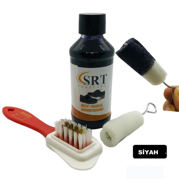 SRTfootcare Süet Nubuk Ayakkabı Bakım Boyası 110 Gr ve 4 Yönlü Temizleme Fırçası - 12