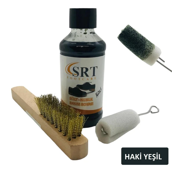 SRTfootcare Süet Nubuk Ayakkabı Bakım Boyası 110 Gr ve Süet Temizleme Tel Fırça - 7