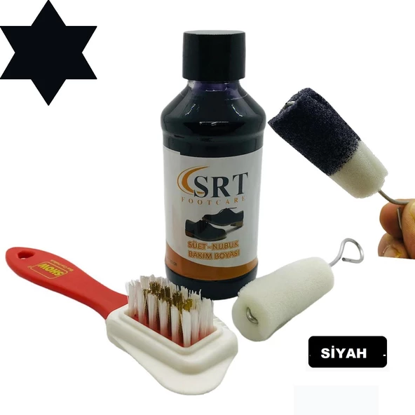 SRTfootcare Süet Nubuk Ayakkabı Bakım Boyası 110 Gr ve 4 Yönlü Temizleme Fırçası - 11