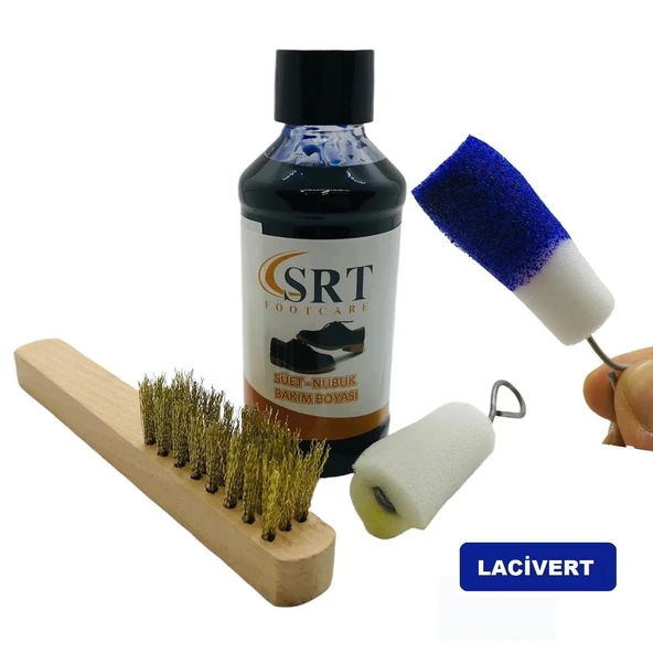 SRTfootcare Süet Nubuk Ayakkabı Bakım Boyası 110 Gr ve Süet Temizleme Tel Fırça - 11