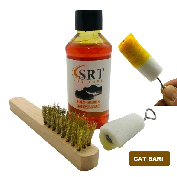 SRTfootcare Süet Nubuk Ayakkabı Bakım Boyası 110 Gr ve Süet Temizleme Tel Fırça - 5