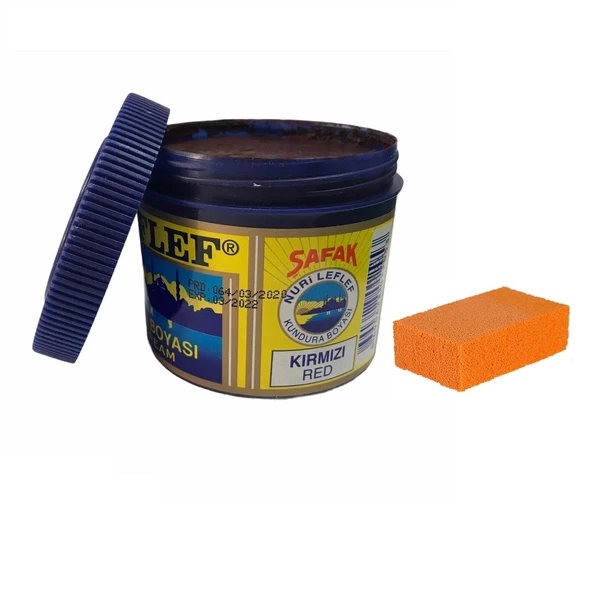 LEFLEF Kundura Boyası 200 ml  + KAUÇUK SÜNGER - 7